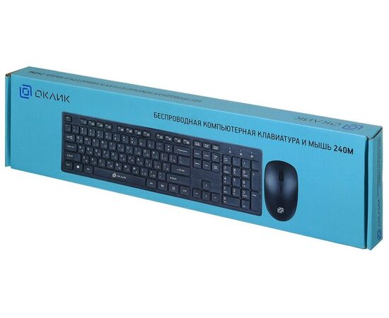 Точка ПК Клавиатура и мышь OKLICK 240M Black USB, изображение 10