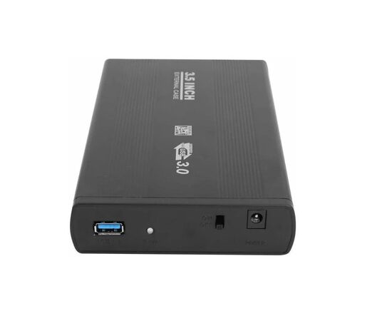 Точка ПК Внешний корпус для жесткого диска SSD/HDD 3.5", USB 3.0 , алюминий, черный, изображение 2