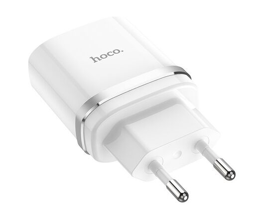 Точка ПК Блок питания (сетевой адаптер) HOCO С12Q Smart QC3.0, один порт USB, 5V, 3.0A, белый
