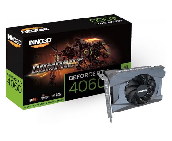 Точка ПК Видеокарта INNO3D GeForce RTX 4060 COMPACT 8G N40601-08D6-173050N