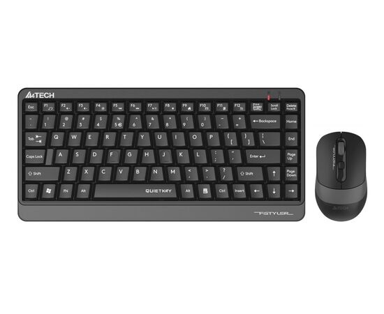 Точка ПК Клавиатура и мышь беспроводные A4Tech Fstyler FGS1110Q черный/серый