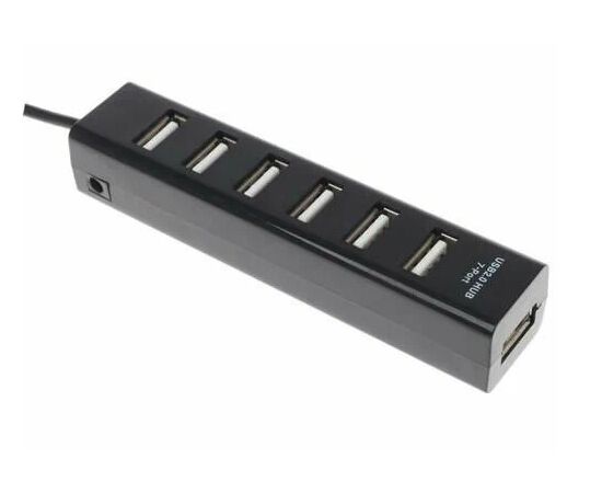 Точка ПК USB-концентратор Rexant, 7 USB, черный 18-4107