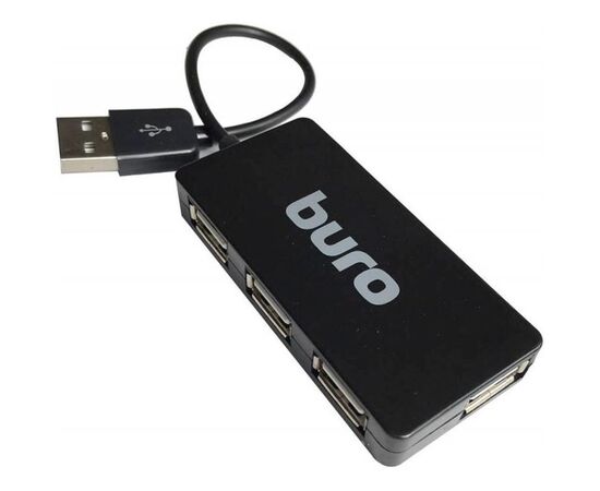 Точка ПК USB-концентратор Buro BU-HUB4-U2.0-Slim (4xUSB 2.0, пассивный)