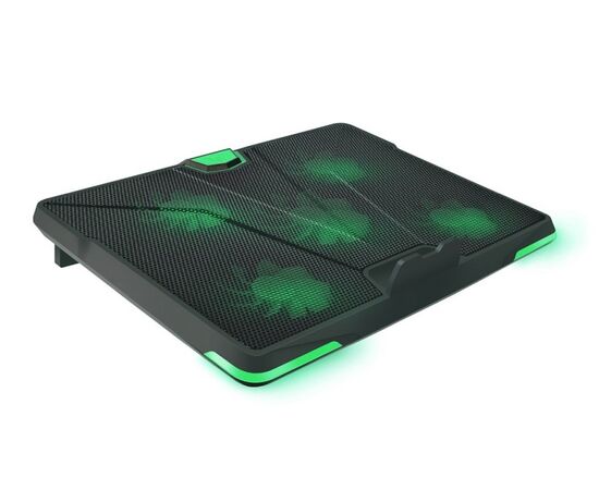 Точка ПК Подставка для ноутбука CROWN MICRO CMLS-132, черный/зеленая подсветка
