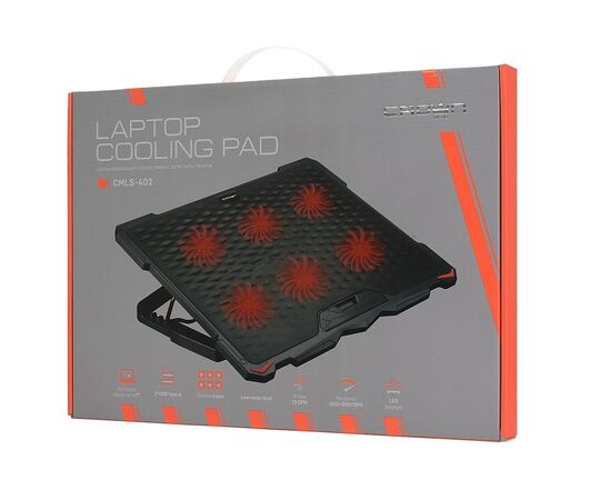 Точка ПК Подставка для ноутбука CROWN MICRO CMLS-402, черный/красная подсветка, изображение 11