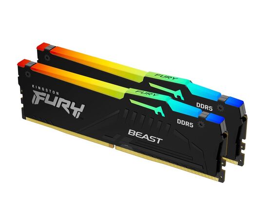 Точка ПК Оперативная память Kingston Fury Beast RGB 32Gb (2x16Gb) DDR5 6000MHz CL40 KF560C40BBAK2-32