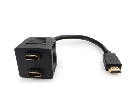 Точка ПК Разветвитель HDMI Cablexpert, HD19F/2x19F, 1 компьютер => 2 монитора, паcсивный, Full-HD