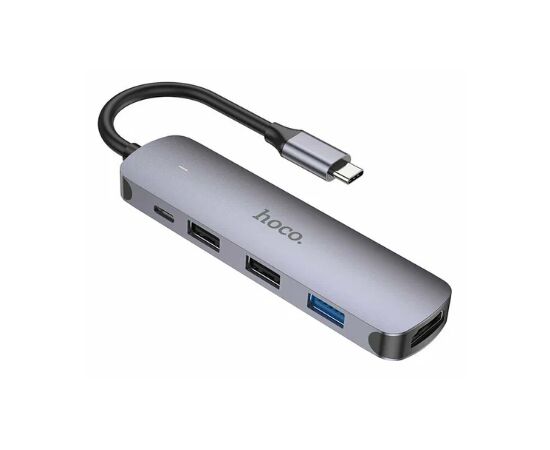 Точка ПК USB Type-C HUB Hoco HB27 5в1 (USB-C + 2 x USB2.0 + USB3.0 + HDMI)