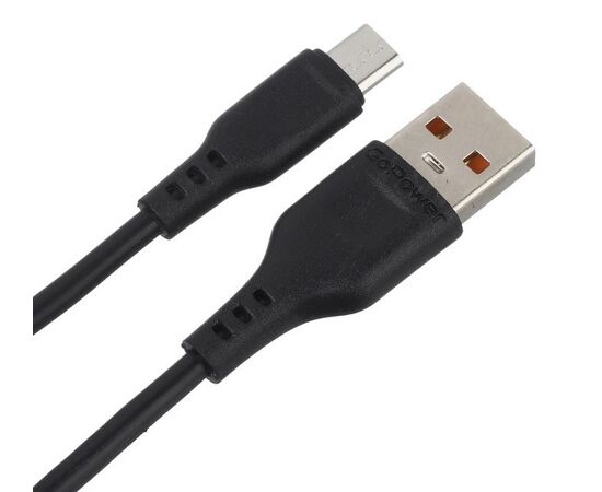 Точка ПК Кабель GoPower GP01M USB (m)-microUSB (m) 1.0м 2.4A ПВХ черный (1/800)