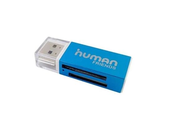 Точка ПК Картридер внешний CBR Human Friends Speed Rate "Glam" Blue (USB2.0) CR-424