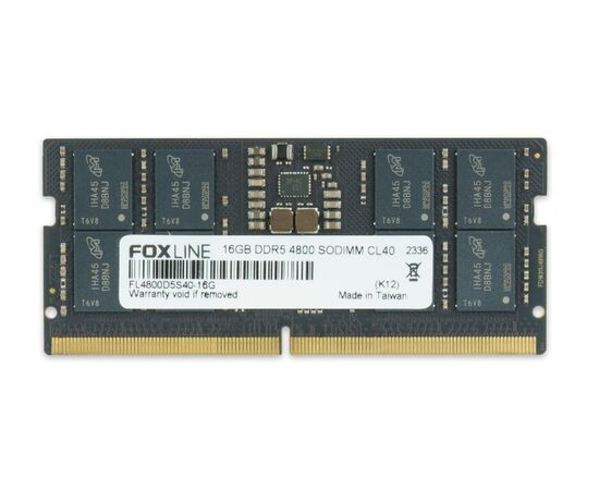 Точка ПК Оперативная память Foxline 16 ГБ DDR5 4800 МГц CL40 SO-DIMM FL4800D5S40-16G