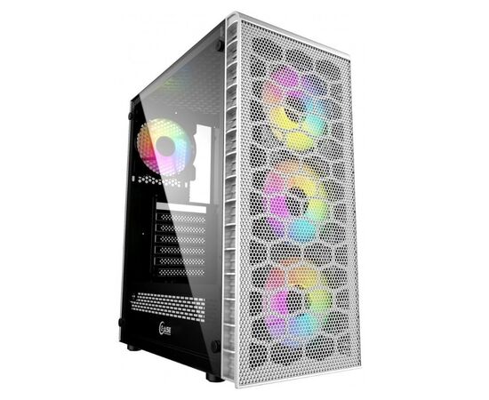 Точка ПК Компьютерный корпус Powercase Mistral Z4С Mesh LED White CMIZ4CW-L4