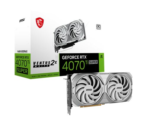 Точка ПК Видеокарта MSI GeForce RTX 4070 Ti SUPER 16G VENTUS 2X WHITE OC